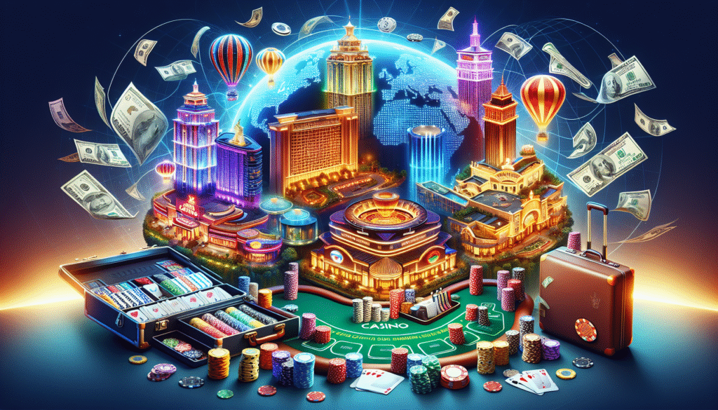 Scenic casino resort with poker tables for smart play