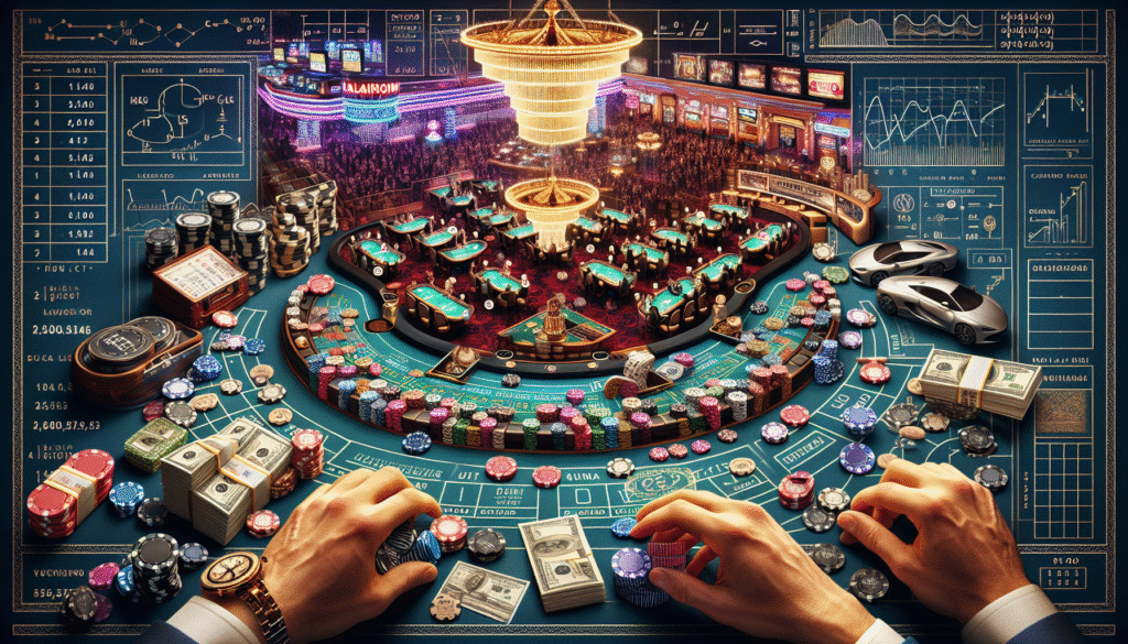 Casino table games in action