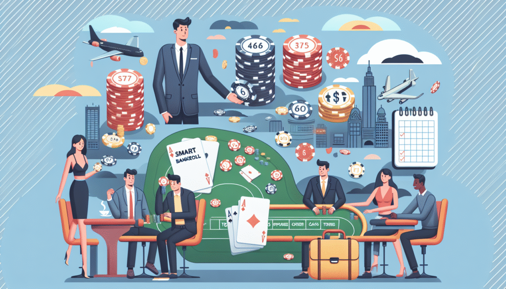 Poker dealer interacting with players in a casino