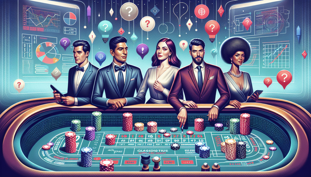 Casino table with craps game action