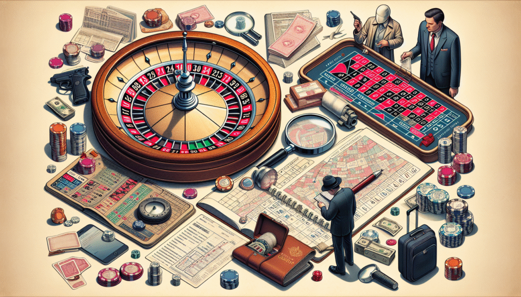 Overview of a casino roulette table without text overlay