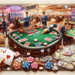 Casino travel strategy with poker table action