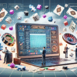 Casino traveler analyzing a digital dashboard on laptop