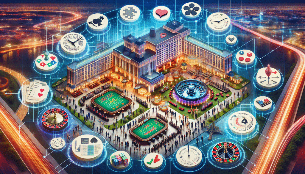 Modern casino interior with vibrant lighting for strategic table gaming