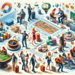 Casino travel strategy with table game visuals